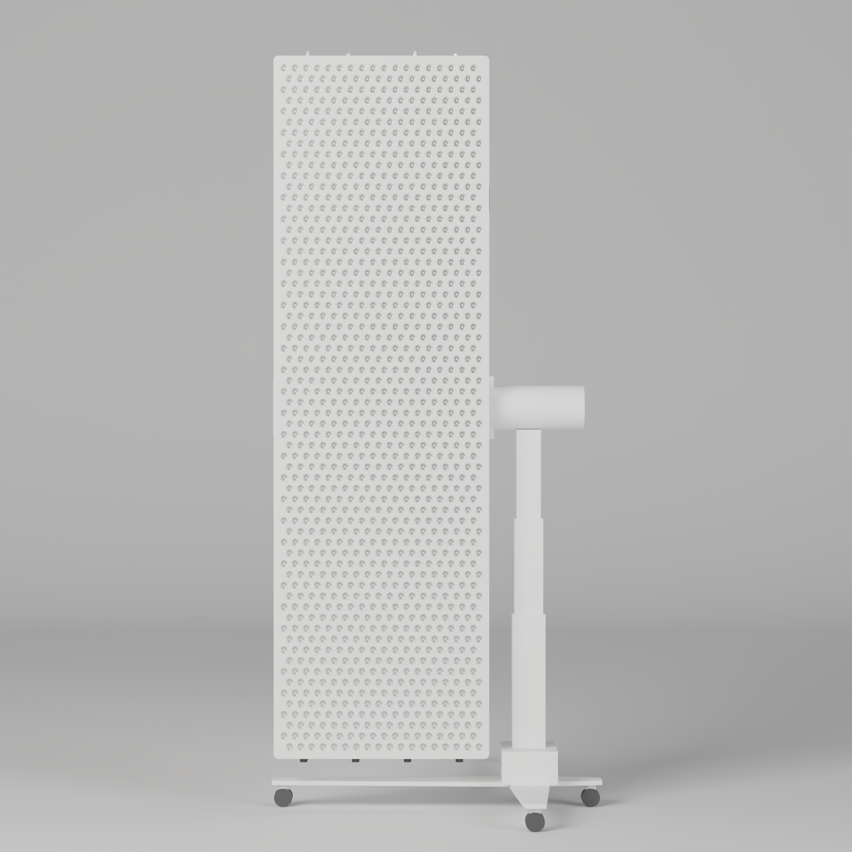 Front view of the DRKD Retreat 189 with the array off, showing 1,152 unlit LEDs in 18 columns of 64.