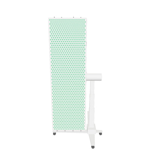 Interactive 3D model of the DRKD Retreat 189: white panel head with its LED array lit green, on the MS2000-B iron column stand.